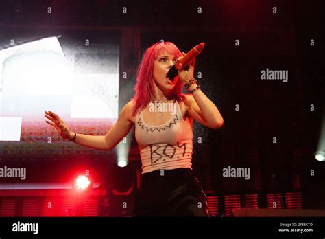 Paramore And Hayley Williams Seen In Concert At The Lg Arena Birmingham