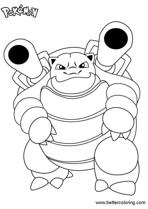 Pokemon Coloring Pages Blastoise Free Printable Coloring Pages