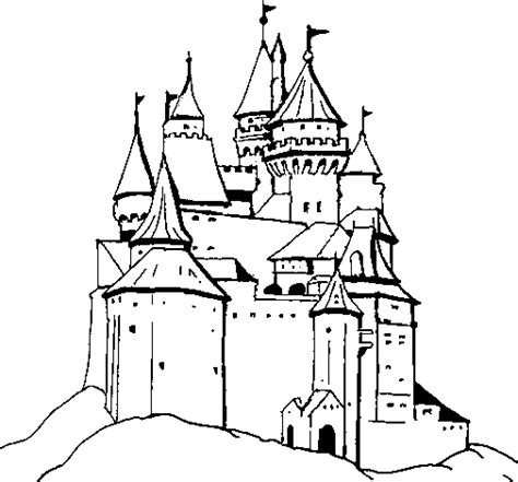 Medieval Castle Coloring Page