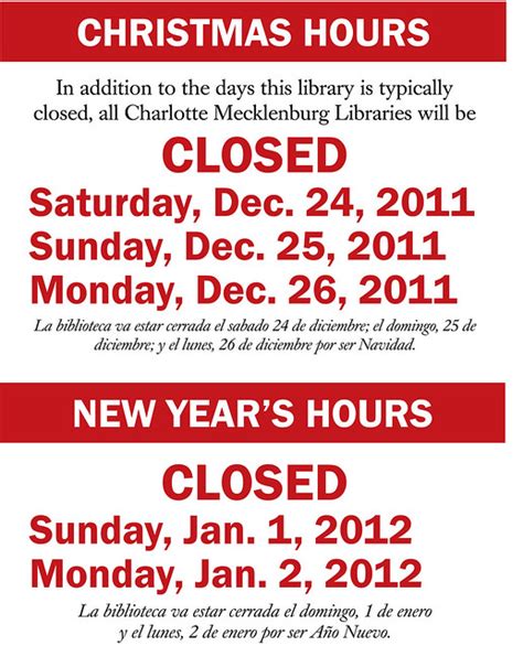 Holiday Closed Signs Christmas And New Years 2011