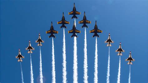 ‘super Delta Navy Blue Angels Fly With Air Force Thunderbirds In New