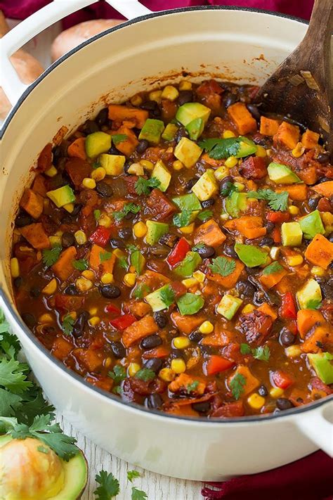 roasted sweet potato and black bean chili cooking classy