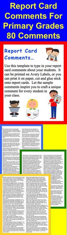 Report card comments should be personalized for each student and provide meaningful feedback to help parents understand their child's progress. Report Card Comments! A list of adjectives to make writing comments meaningful and more ...