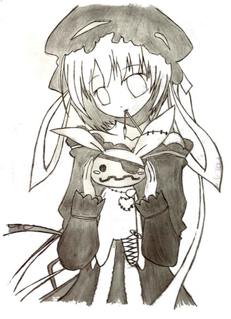 Gothic Anime Girl With Bunny By Dreameronpot On Deviantart