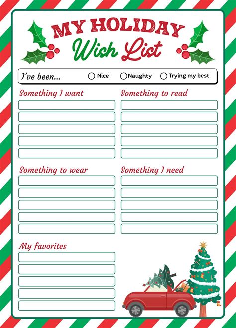 Best Free Printable Christmas Wish List Templates PDF For Free At Printablee Christmas Wish