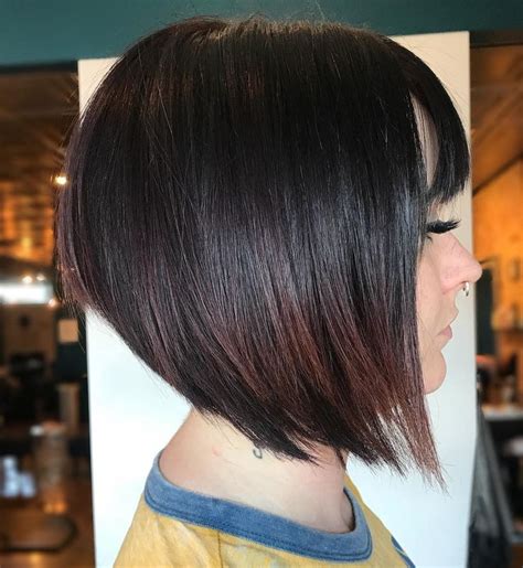 94 Wonderful Bob Haircuts For Fine Hair 2019 Brunette Bob With Bangs