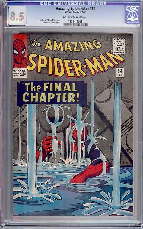 Amazing Spider Man 33 Cgc 85 Oww Auction Pedigree Comics