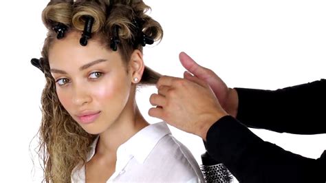 How To Hollywood Waves For Curly Hair Youtube