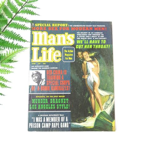 Vintage Mans Life Magazine April 1967 60s Pulp Fiction Etsy