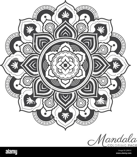 Tibetan Mandala Sketch Coloring Page