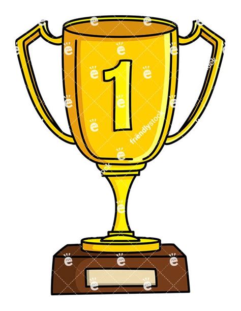 Winner Gold Cup First Place Gold Cup Clip Art Vector