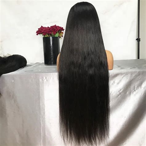 Shy Full Lace Wig 40 Inch Very Long Silky Straight Human Hair Wigs