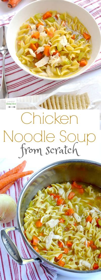 Add the onions, carrots, and celery. Chicken Noodle Soup from Scratch - A Pinch of Healthy