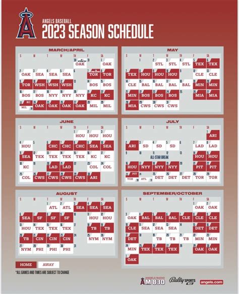 Official 2023 Los Angeles Angels Schedule And Results Angels Nation
