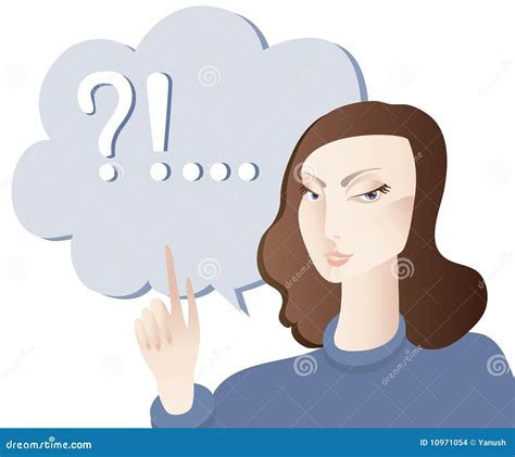 Woman Giving Information Stock Vector Illustration Of Answer 10971054
