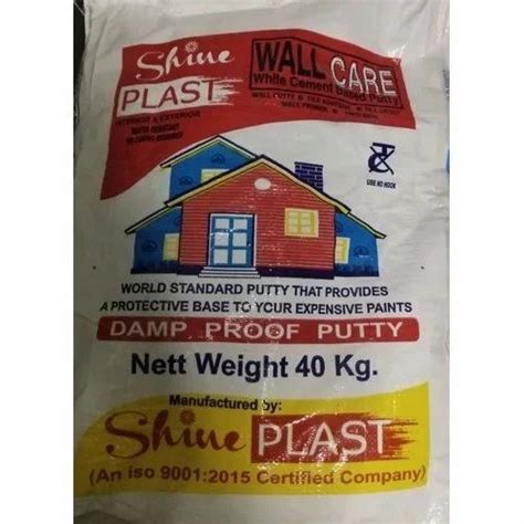 Shine Plast White Cement Based Wall Putty 40 Kg At Rs 775bag In