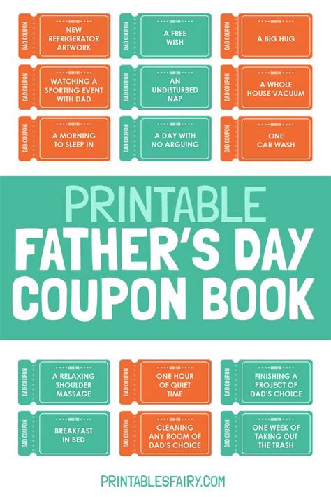 printable father s day coupons in 2023 homemade fathers day ts father s day activities