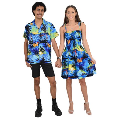 Matching Couples Set Hawaiian Prints Hawaiian Dress Matching