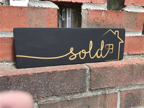Realtor Sold Sign Photo Prop New Home Buyer 35x11 Wood Sign