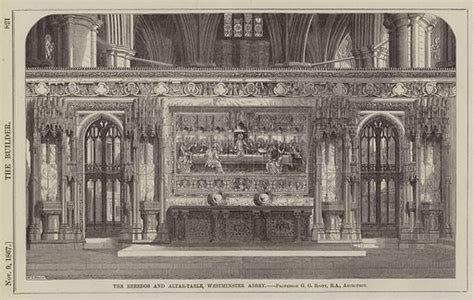 The Reredos And Altar Table Westminster Abbey Professor Gg Stock