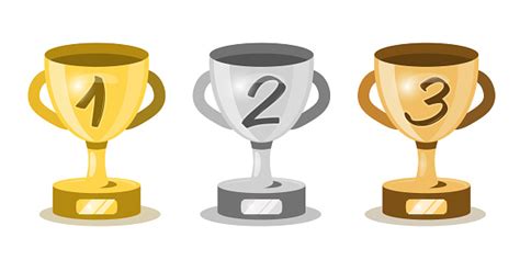 First Second And Third Place Award Symbols Stock Illustration
