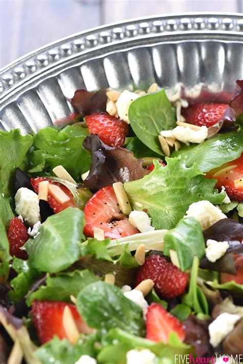 Easter Salad ~ This Gorgeous Strawberry Goat Cheese Spring Greens Salad
