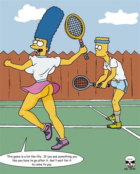 Rule 34 Ass Bart Simpson Blue Hair Bulge Clothes Color Day Female Human Male Marge Simpson