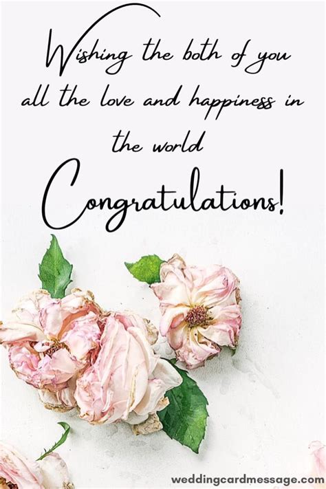 Some Pink Flowers And Green Leaves On A White Background With The Words Congratulations Written