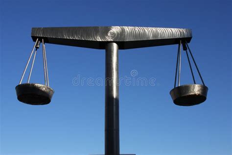 Scales Of Justice In Steel Perfect Balance Stock Photo Image Of Legal
