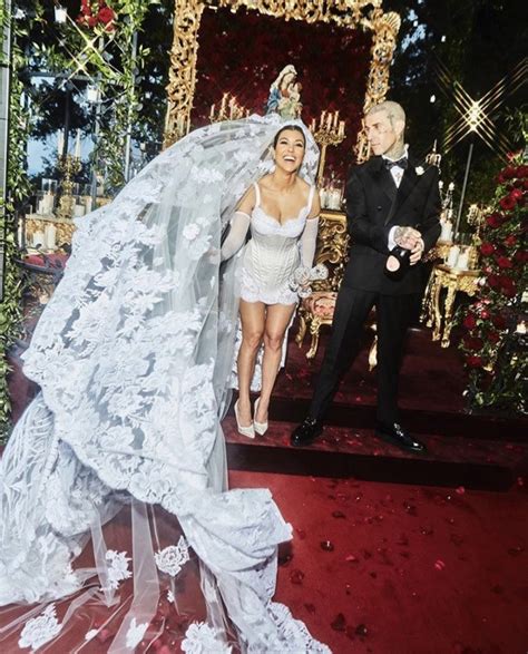 kourtney kardashian and travis barker get married in lavish ceremony in italy see photos of