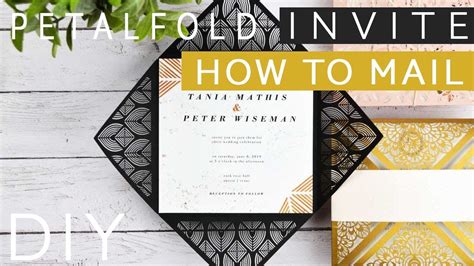 Find & download free graphic resources for wedding mail. 3 Ways To Mail Petal Fold Wedding Invites - YouTube
