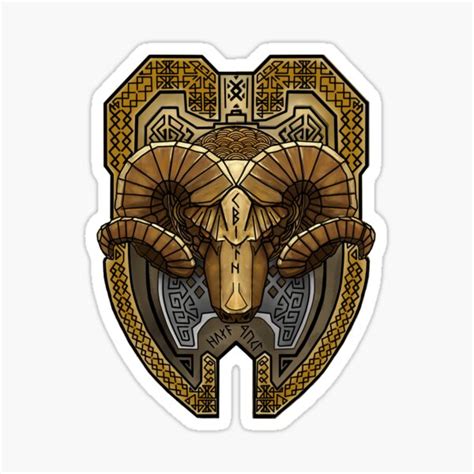 Dwarven Shield Sticker For Sale By Willbobaggins Redbubble