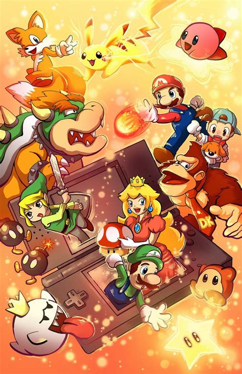 This is a list of video games for the nintendo ds, ds lite, and dsi handheld game consoles. nintendo DS characters by michellescribbles on DeviantArt | Videojuegos, Fondo de pantalla para ...