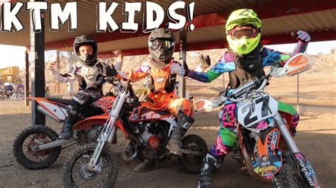 Adjustable height ktm 50 mini adventure kids youth training wheels ktm50. KTM KIDS ON DIRTBIKES! - YouTube