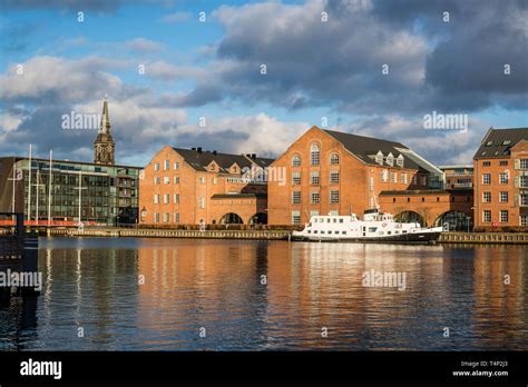 Old Waterfront Buildings Along Copenhagen Harbour In The City Centre