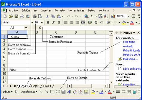 Excel Componentes De La Ventana De Excel