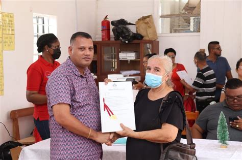 31 Kokerital Hill Region One Residents Receive Land Titles Newsfeed Gy