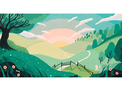 Sunset Illustration By Lydia Hill On Dribbble