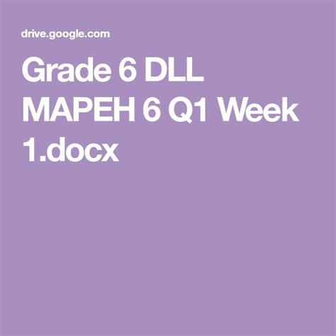 Grade Dll Mapeh Q Week Docx Grade Powerpoint Vrogue Co