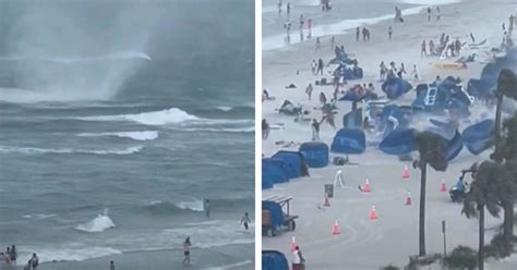 Fact Check Viral Footage Of Waterspout In Florida S Clearwater Beach Not Connected To Hurricane