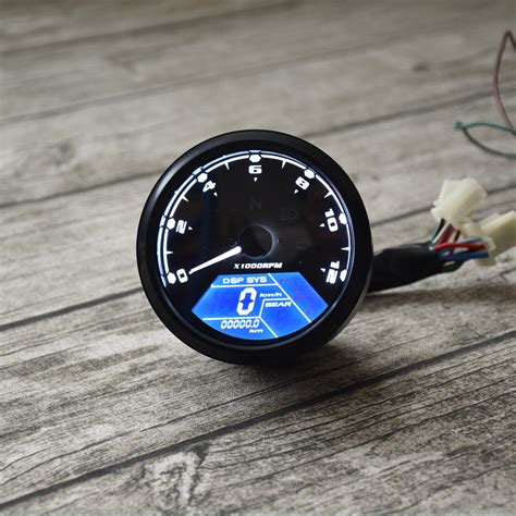 Rpm Waterproof Lcd Digital Motorcycle Speedometer Odometer Tachometer Mph Kmh Universal