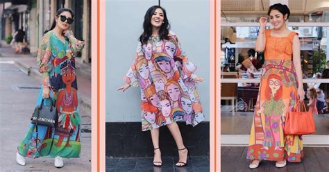 8 Fashion Nindy Ayunda Kenakan Baju Bermotif Out of The Box