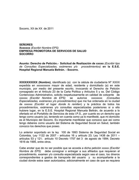 Derecho De Petecion Formato Derecho De Peticion Bogot 26 De Febrero