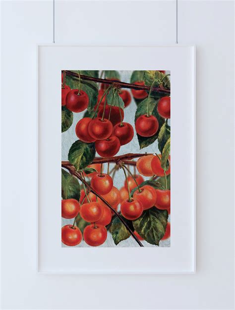 Kitchen Wall Art Cherries Print Kitchen Print Food