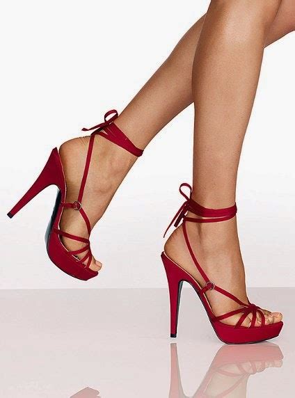 Shoes Victorias Secret Red Stiletto Heels Straps Open Toes