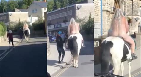 Real Life Lady Godiva Spotted As Woman Rides Horse Through Streets