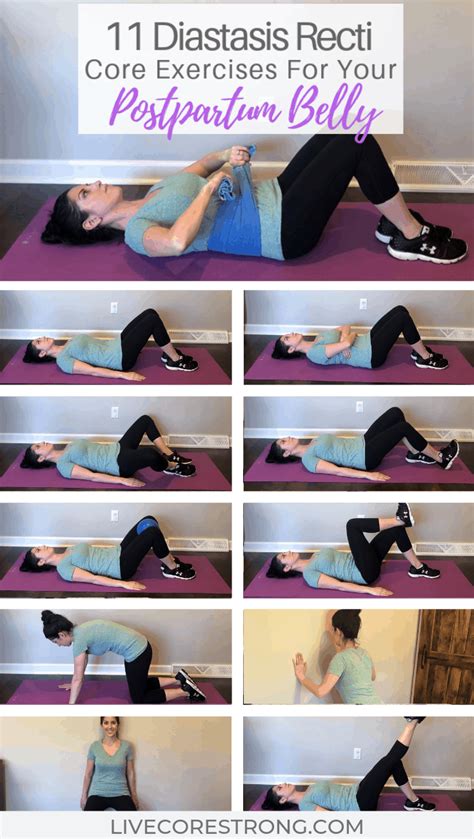 11 Diastasis Recti Core Exercises For Your Postpartum Belly Video Live Core Strong