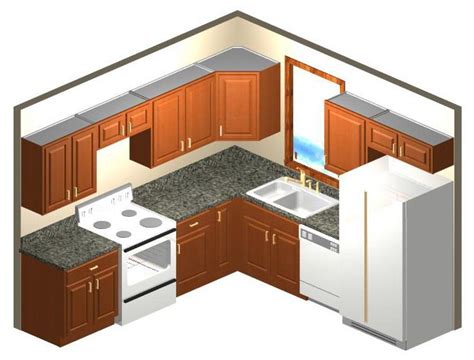 10 X 10 Kitchen Cabinet Layout Display Small Kitchen Design Layout