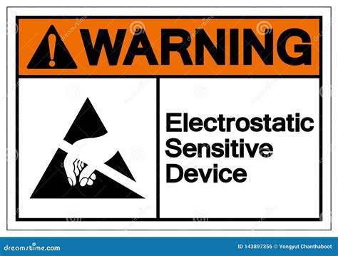 Electrostatic Sensitive Device Esd Symbol Sign Vector Illustration
