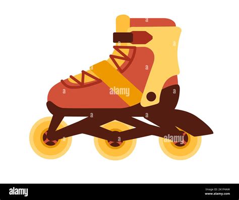 Moderne Design Roller Skates Dessin Animé Simple Vecteur Illustration